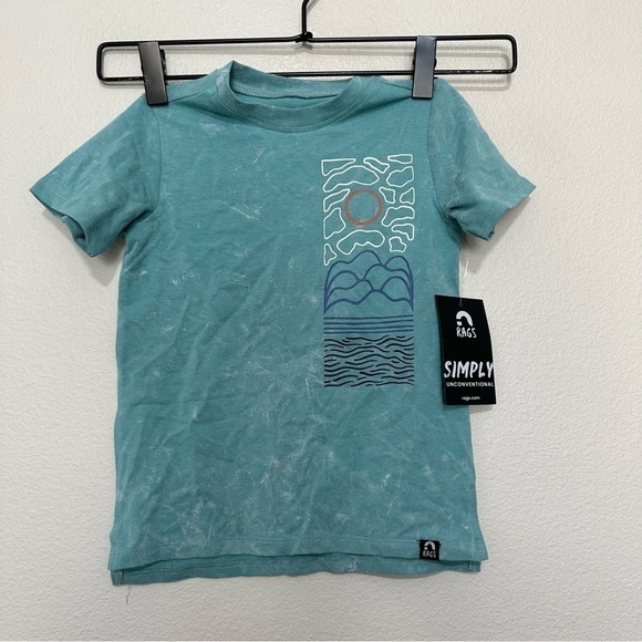 NWT rags to Raches garment dyed mountain water scenic short sleeve tee multiple - Picture 1 of 3